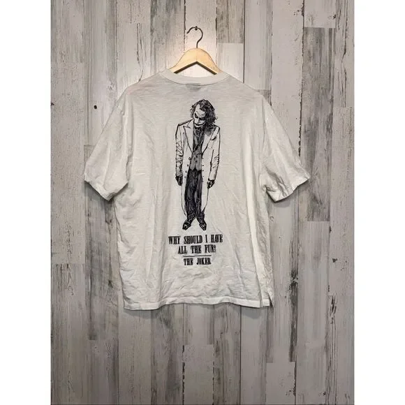 Joker Graphic Tee The Dark Knight Trilogy XL White - Picture 3 of 8